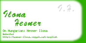 ilona hesner business card